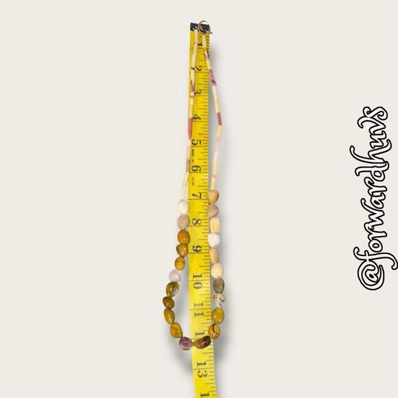 Natural Stone Bead Necklace with Toggle Clasp – 24” Length – Earth Tones - Picture 7 of 9